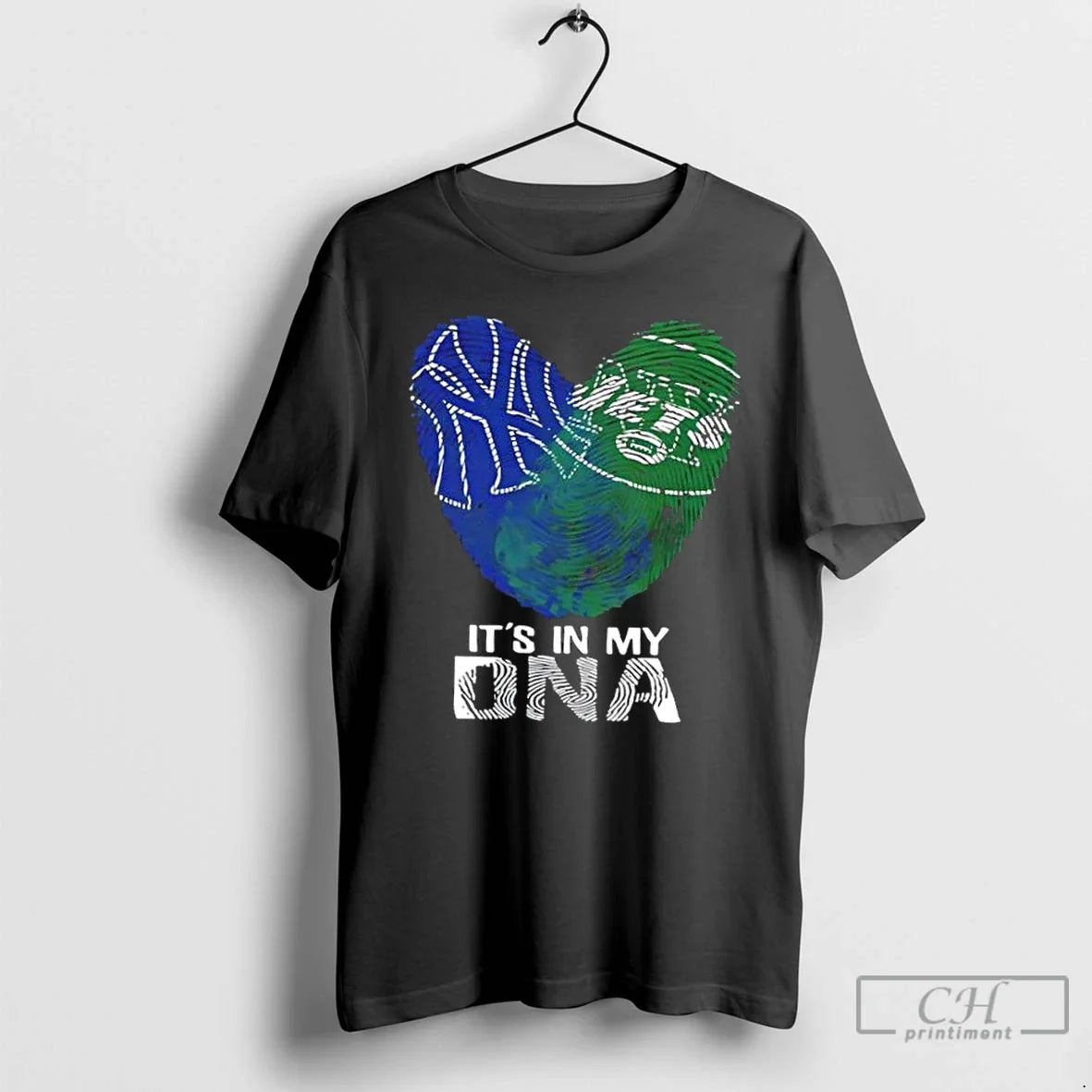 New York City Sports Yankees X Jets My Dna Fingerprint Heart