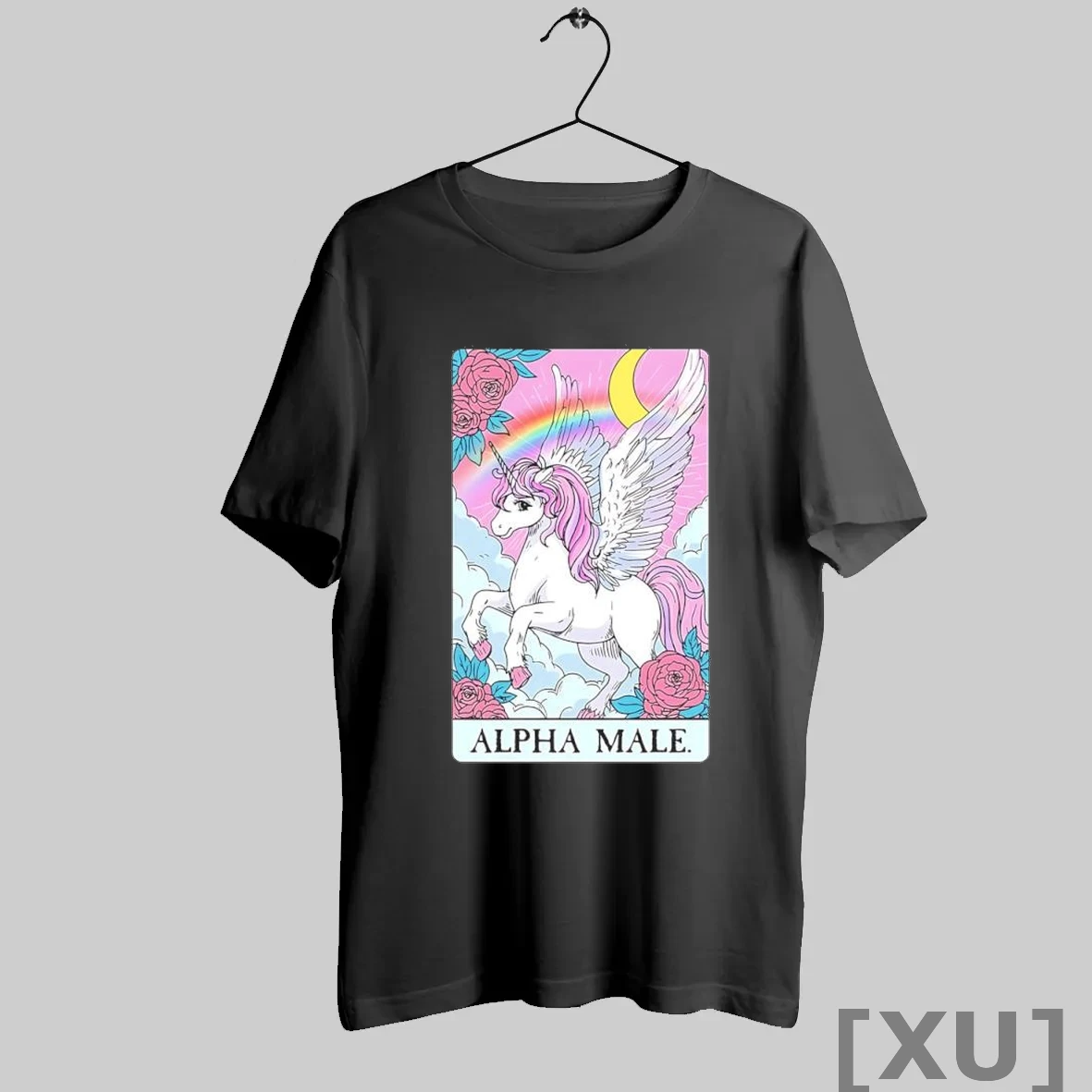 Premium Rose Unicorn Alpha Male Tartaros Card T Shirts