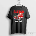 Santa Claus Driving Car Sleigh All Day Vintage