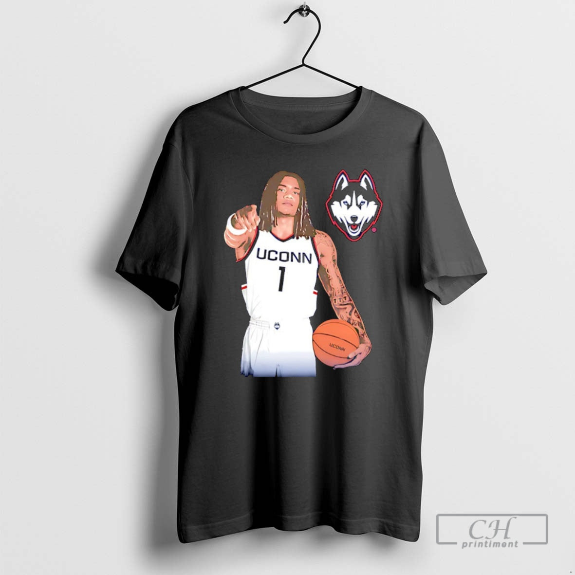 Premium Solo Ball Uconn Huskies Portrait Christmas Shirt Sweater