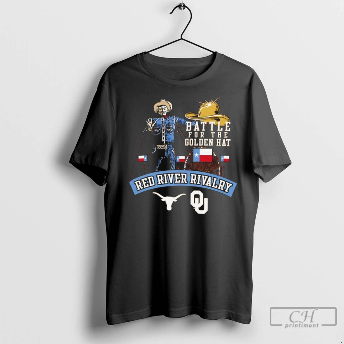 Premium Texas Longhorns Vs Oklahoma Sooners Red River Rivalry Big Tex Battle For The Golden