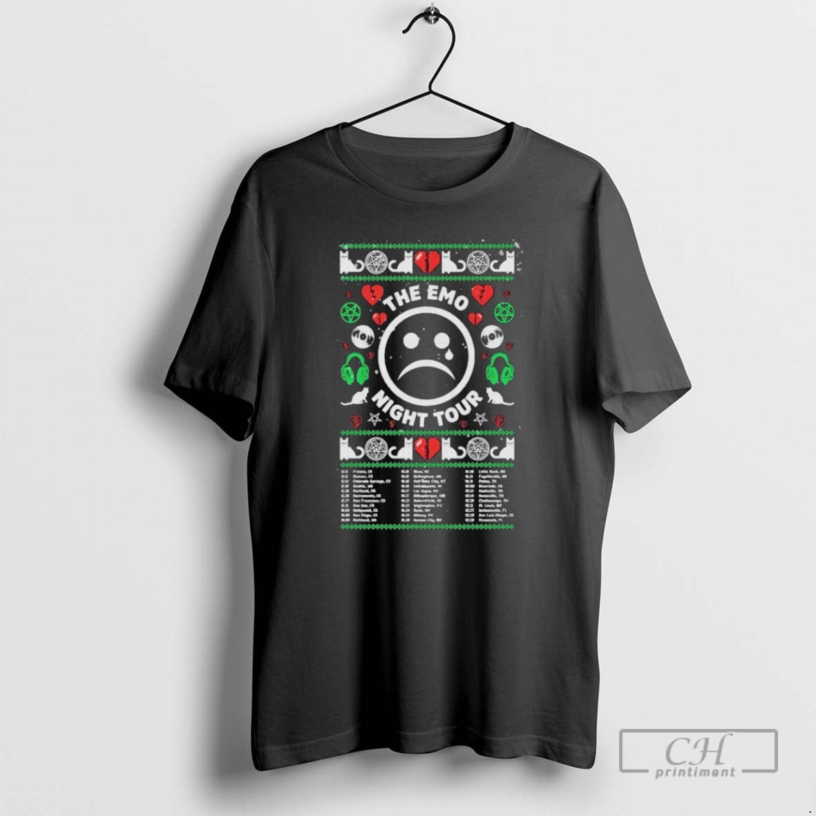 Premium The Emo Night Tour 2026 Sad Ugly Christmas Shirt Sweater