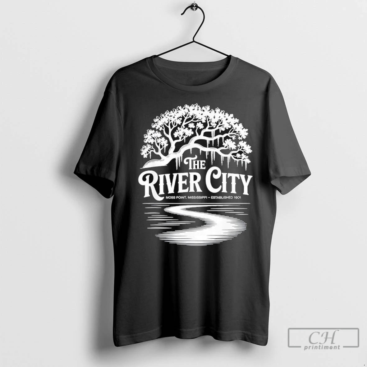 Premium The River City Moss Point Live Oak Est 1901 T Shirts