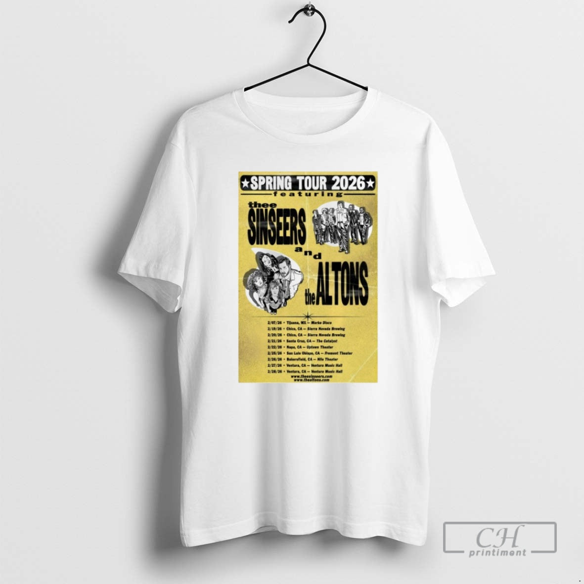 Premium Thee Sinseers And The Altons Spring 2026 Tour Dates Shirt Sweater