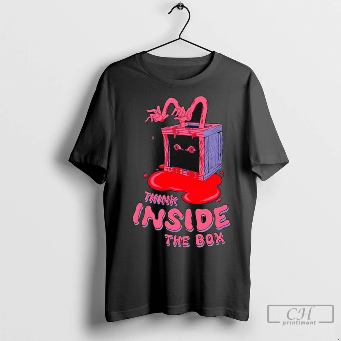 Premium Topatoco Think Inside The Box Black T Shirts