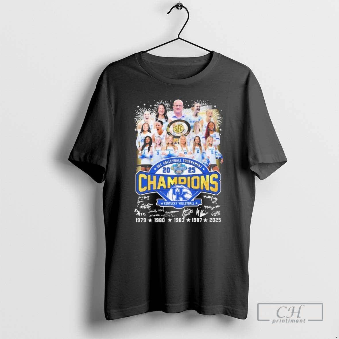 Premium Kentucky Wildcats Sec Volleyball Tournament Champions 2025 Signatures Shirt Sweater