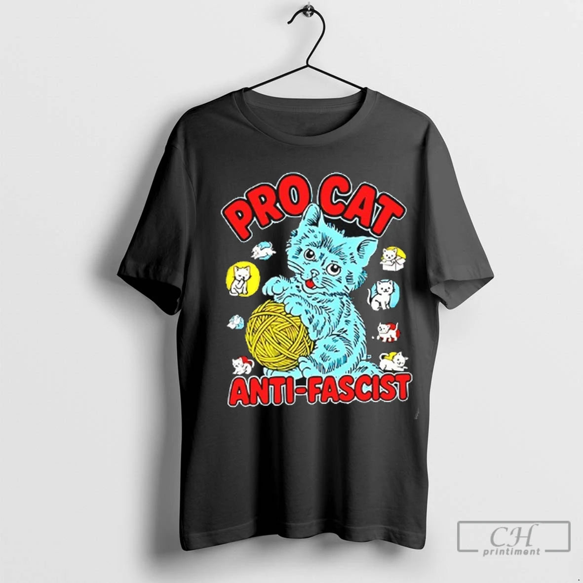 Pro Cat Anti Fascist T Shirts