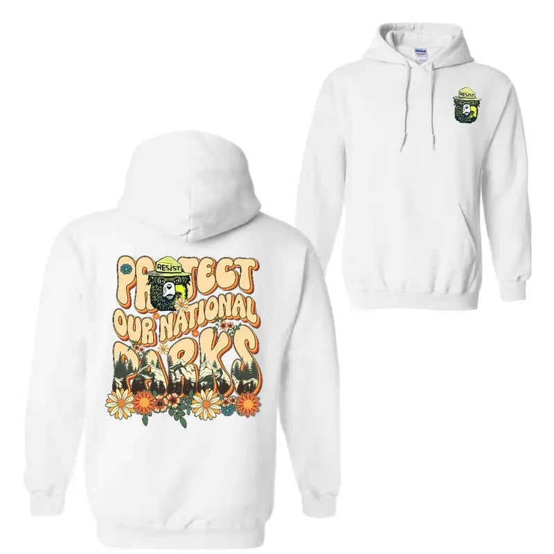 Protect Our National Parks 2 Sided & Subtle Anti Trum Casual Streetwear Nature Lovers & Eco Advocates