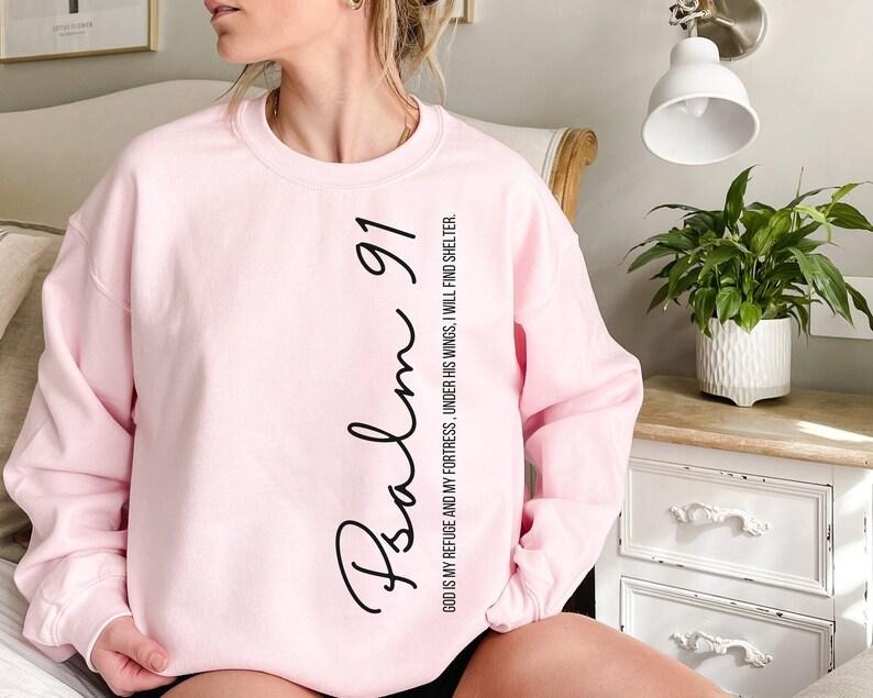 Psalm 91 Bible Verse Faith Based Shirts Christian Faith Bible Verse