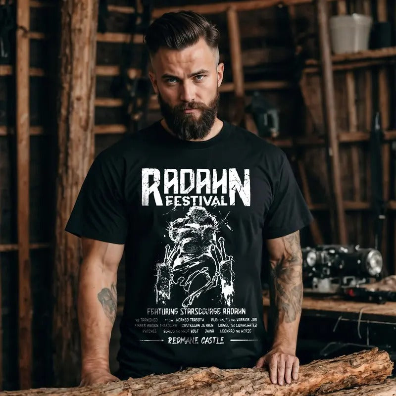Radahn Festival Vintage Shirt Elden Ring Shirt Video Game Shirt Gamer Cotton Comfort Menswear Fan Gaming