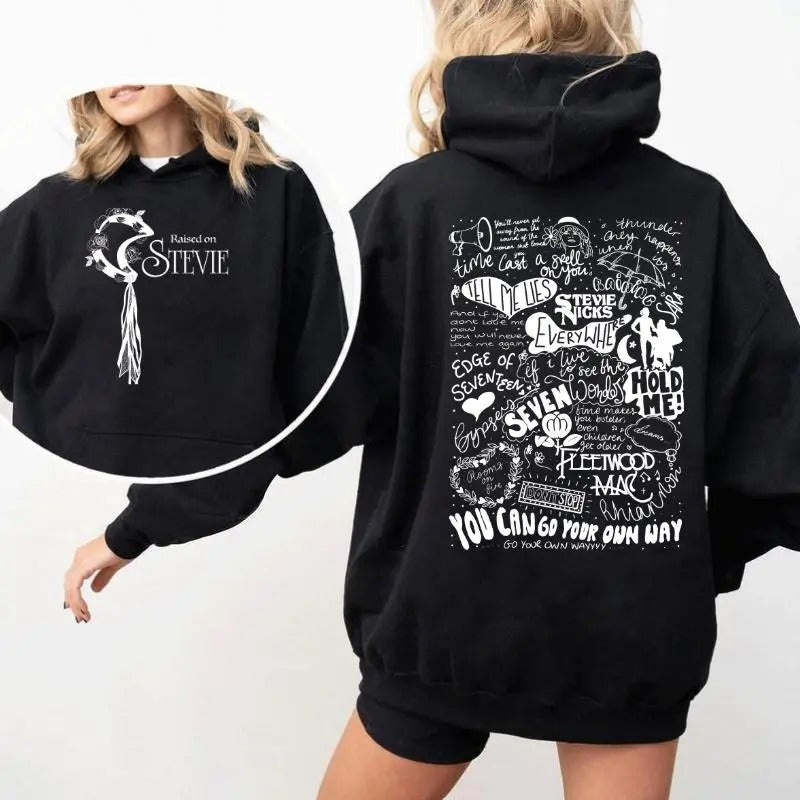 Raised Stevie Nicks Vintage Raised Stevie Nicks 2 Side Music Concert Man Shirts Womenswear Cotton