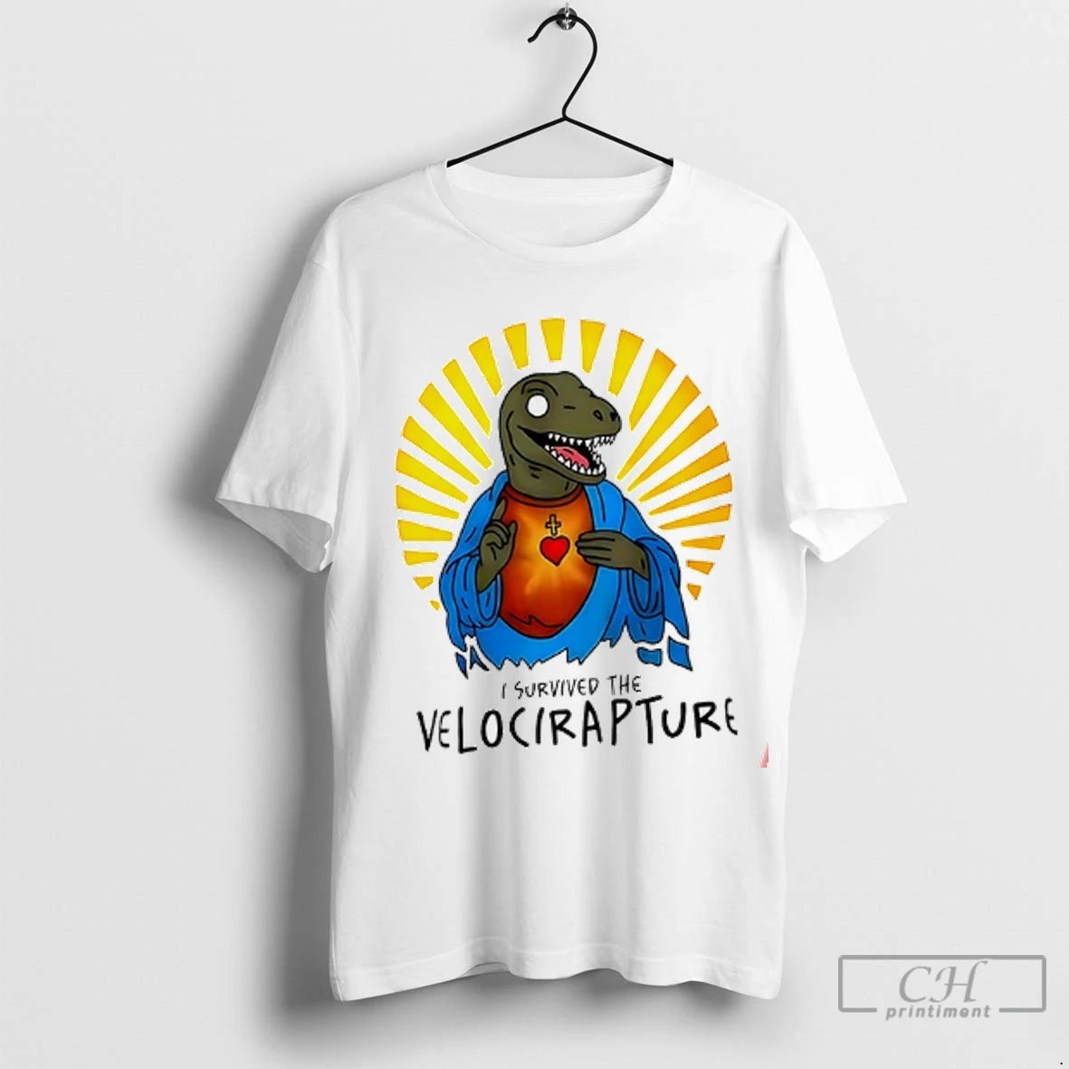 Raptor Jesus I Survived The Velocirapture T Shirts
