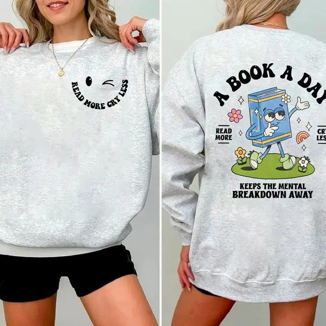 Read More Cry Less Book Day Shirt Book Mental Health
