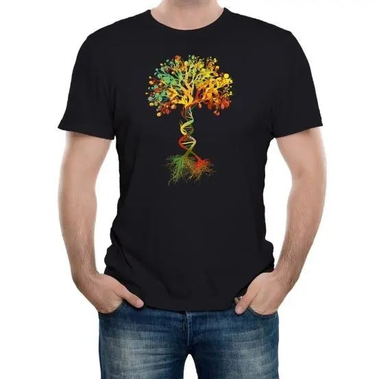 Reality Glitch Tree Life DNA Biology Science Nature Made USA