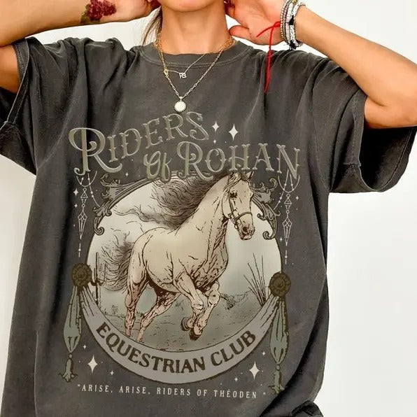 Riders Rohan Equestrian Club Fantasy Book Lover Bookish Shirt Geek