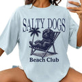 Salty Dogs Beach Club Boykin Spaniel Shirt ~ Relaxed Fit Printed USA Womenswear Casual Comfort Cotton Top Athletic Boho Chic