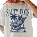 Salty Dogs Beach Club German Shepherd Shirt ~ Relaxed Fit Printed USA Womenswear Casual Comfort Cotton Top Athletic Boho Chic