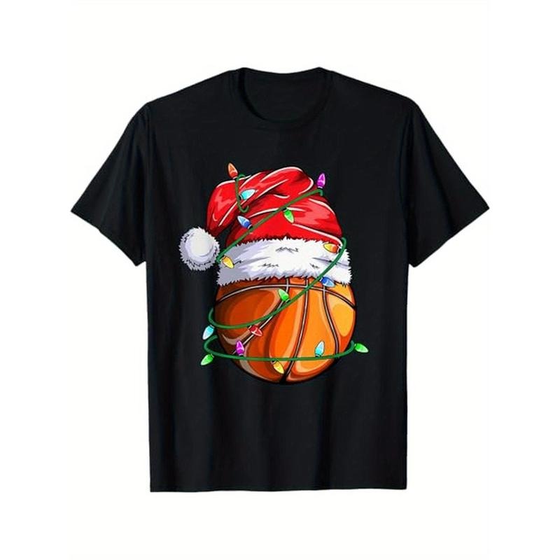 Santa Sports Hooper Basketball Player 100% Cotton Dad Mom Friends S XXXL Black Made Usa