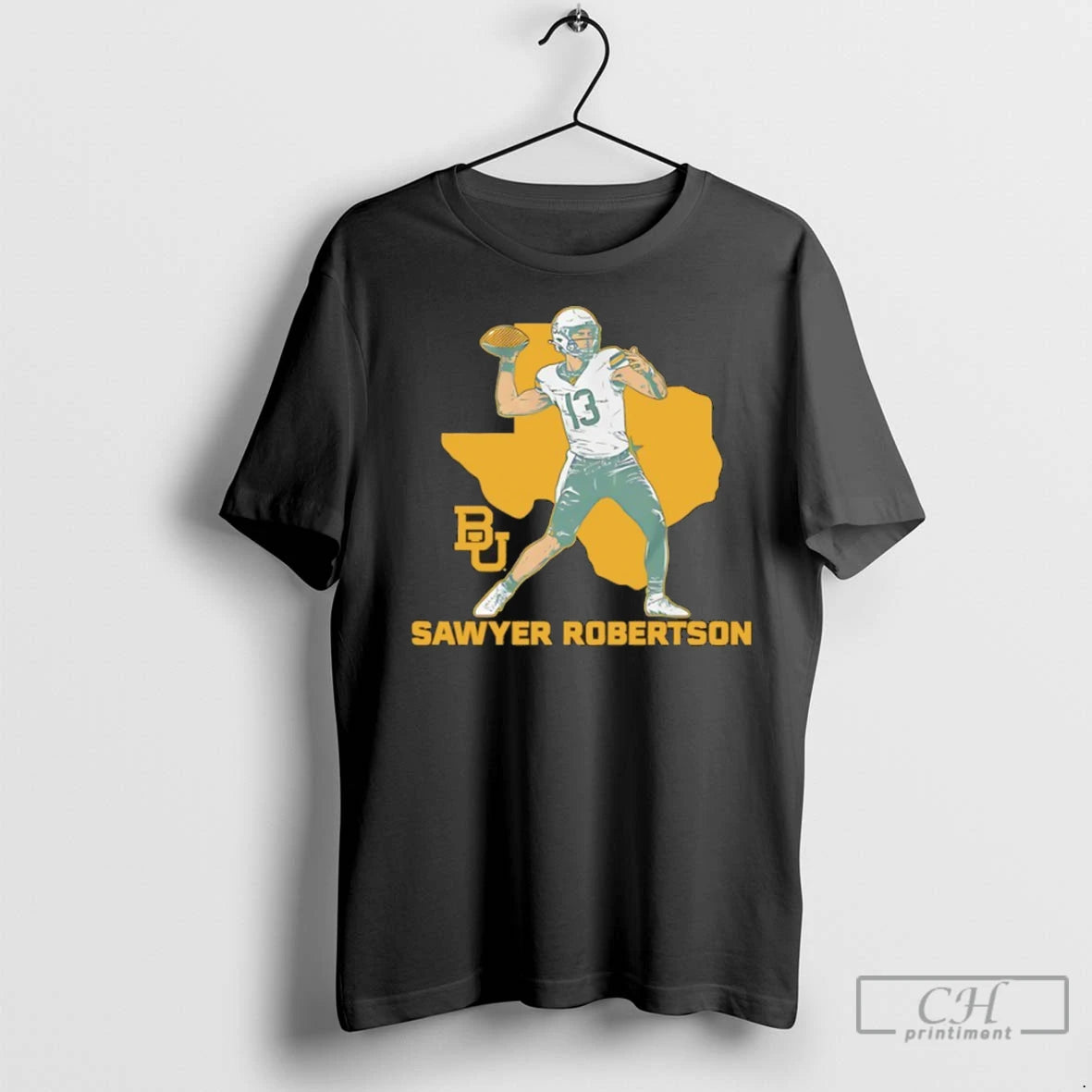 Sawyer Robertson State Star Baylor Bears Football T Shirts