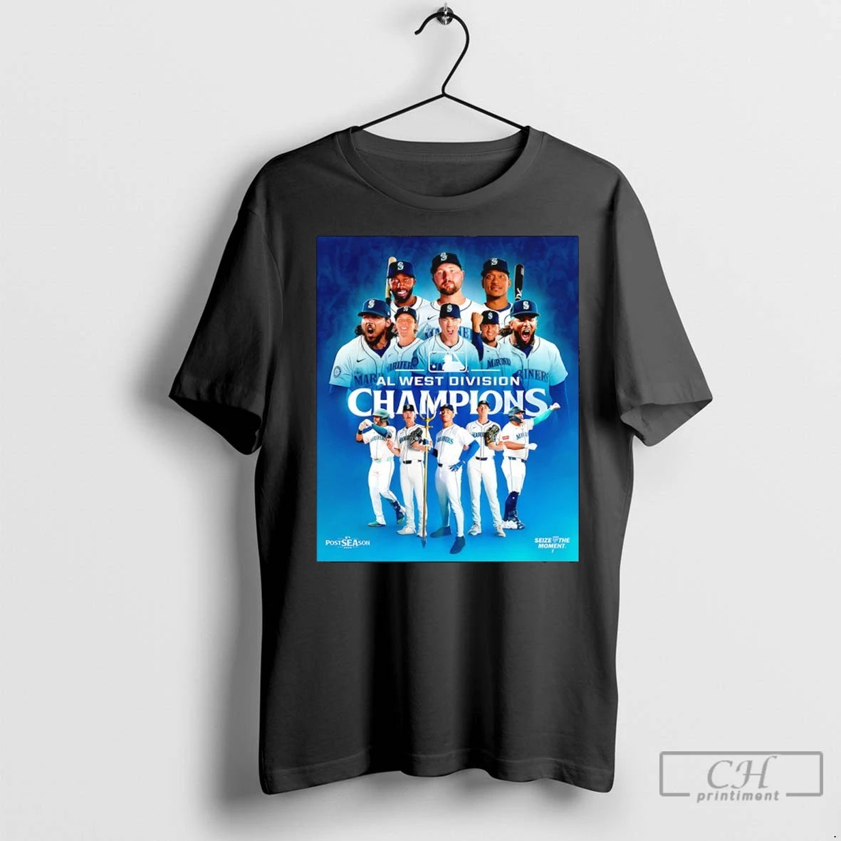 Seattle Mariners 2025 Postseason Al West Chamions Seize The Moment T Shirts