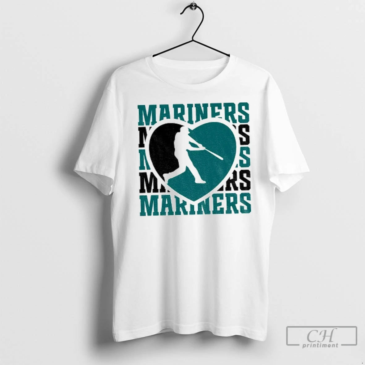 Seattle Mariners Baseball Logo Heart Mlb For Fan T Shirts