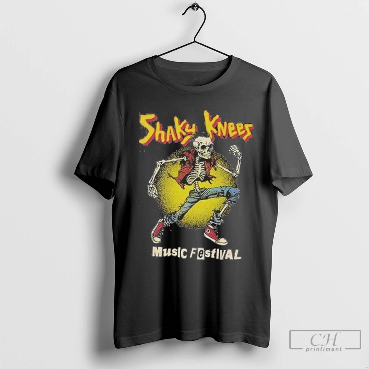 Shaky Knees Festival Skeleton Punk Lineup Tee September 19 21 2025 In Piedmont Park Atlanta