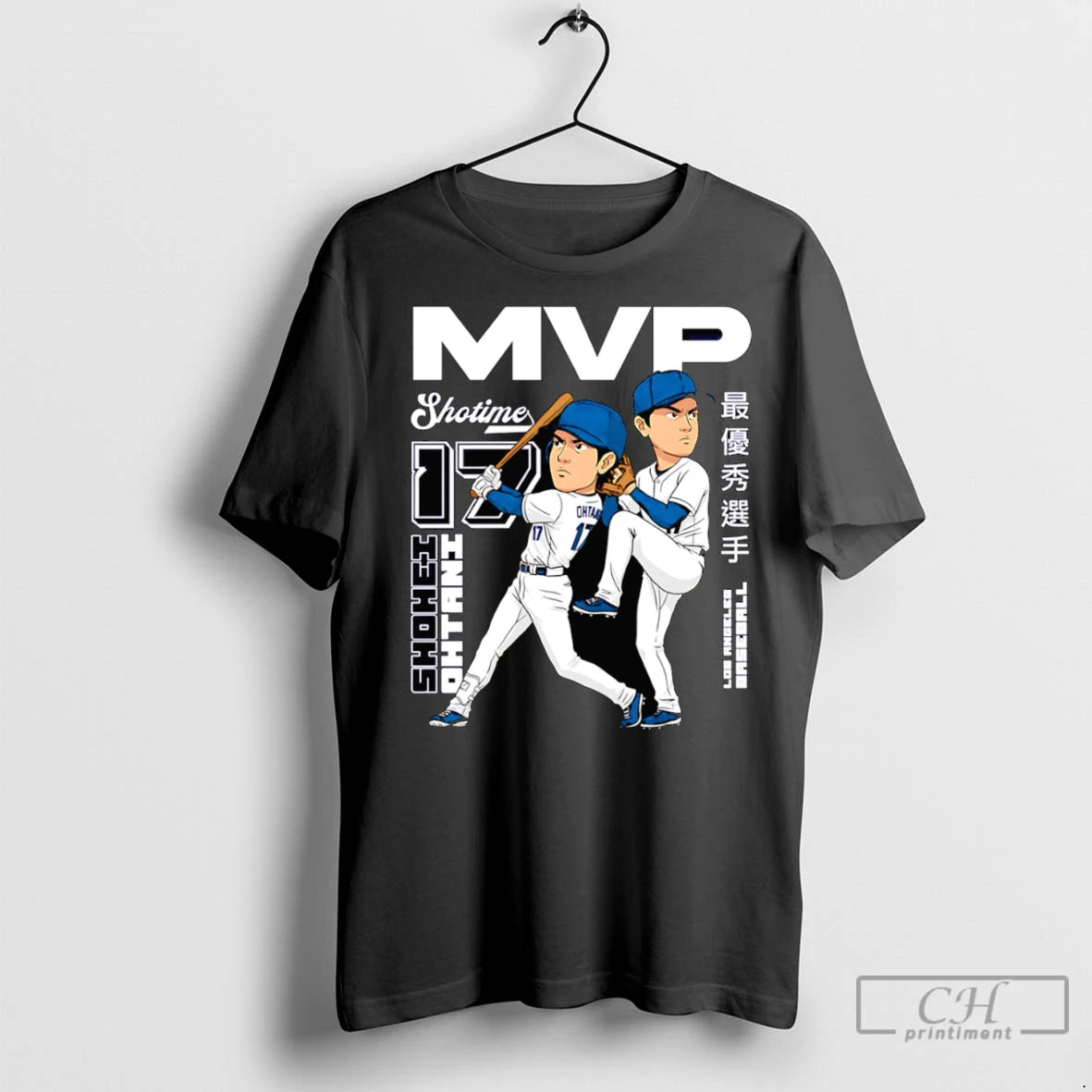 Shohei Ohtani Dual Threat Mvp Cartoon T Shirts