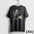 Skeleton Chasing Pug Halloween Dog Mom Pug Tshirts Sweater