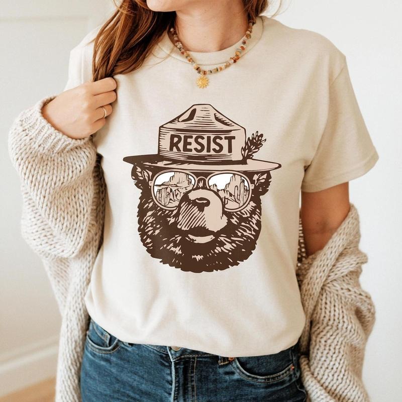Smokey Bear Resist National Parks National Forest Shirt Anti Trump Shirt Protest Shirt Support Parks