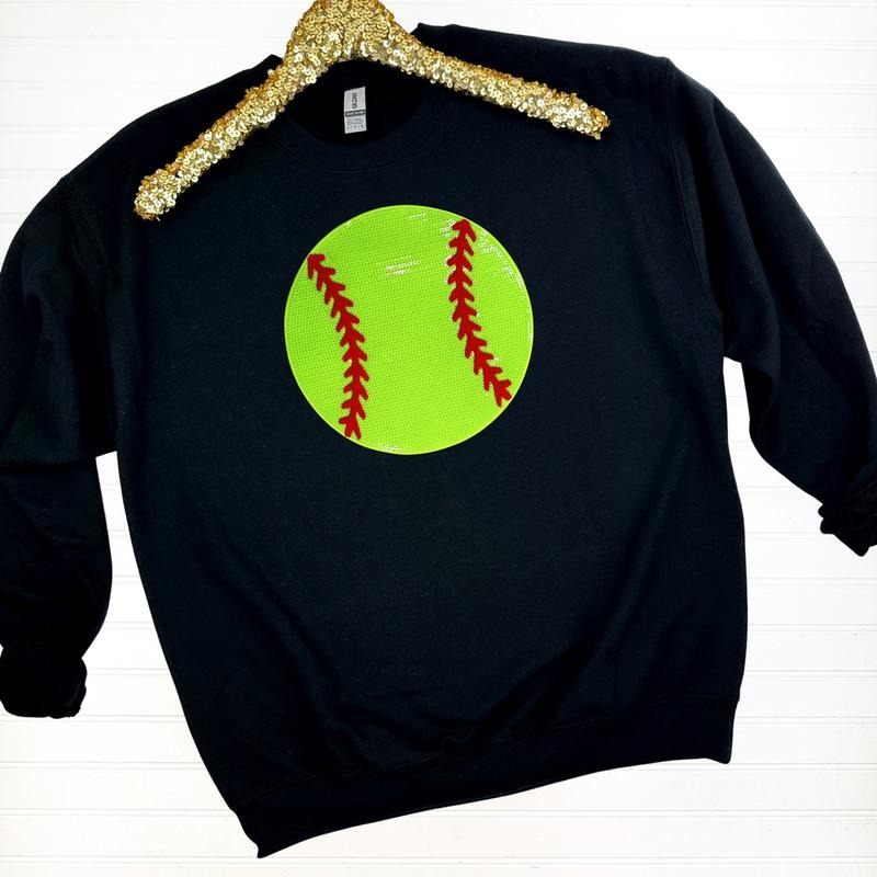 Softball Sequin Patch