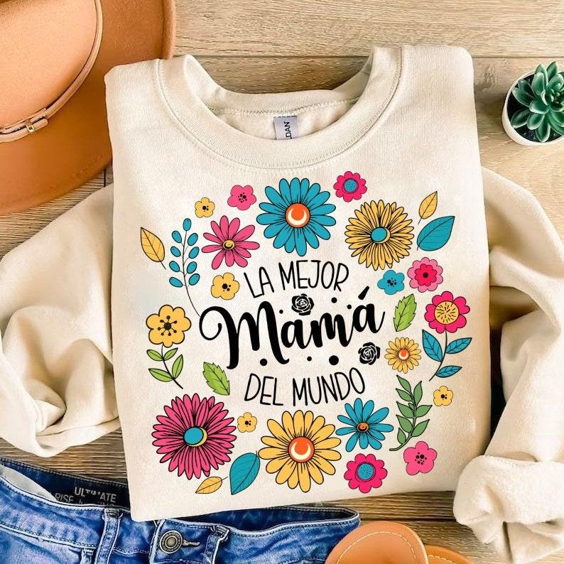 Spanish Png Retro Madre Png Sublimation Floral Mama Png Download Png Mama Sublimation Png Retro Mama Png