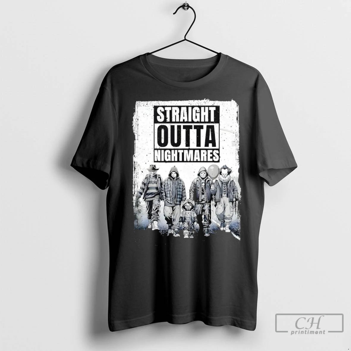 Straight Outta Nightmares Horror Halloween T Shirts