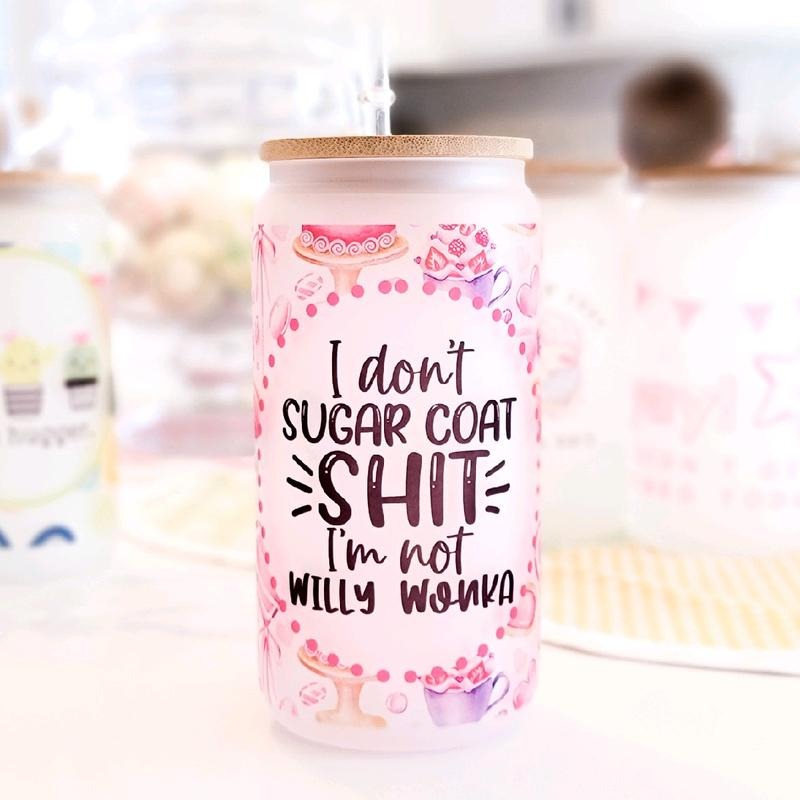 Sugar Coat Sh*T Glass Jar