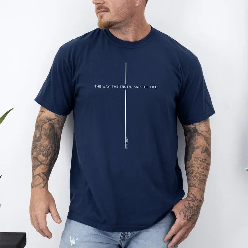 Way Truth Life John Faith Christian Jesus Gospel Religious Comfort Colors