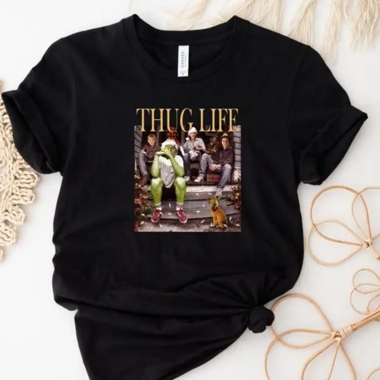 Thug Life Movie Friends Shirt Thug Life Movie Shirt Casual Collar
