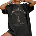 Tini Time Espresso Martini Shirt Social Club Retro Signature Cocktail Funny Drinking Tops Underwear Funny Shirts Womenswear