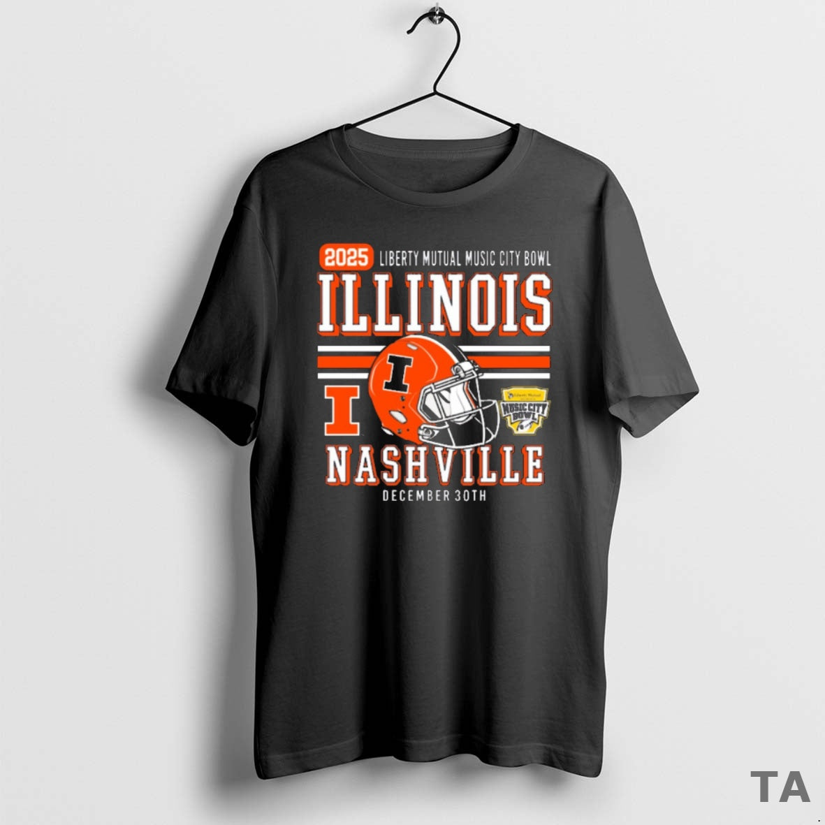 Top 2025 Liberty Mutual Music City Bowl Illinois Nashville Football December 30th T Shirt Sweater