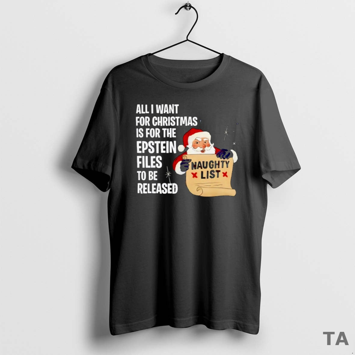 Top All I Want For Christmas Is For The Epstein Files T Shirt Sweater