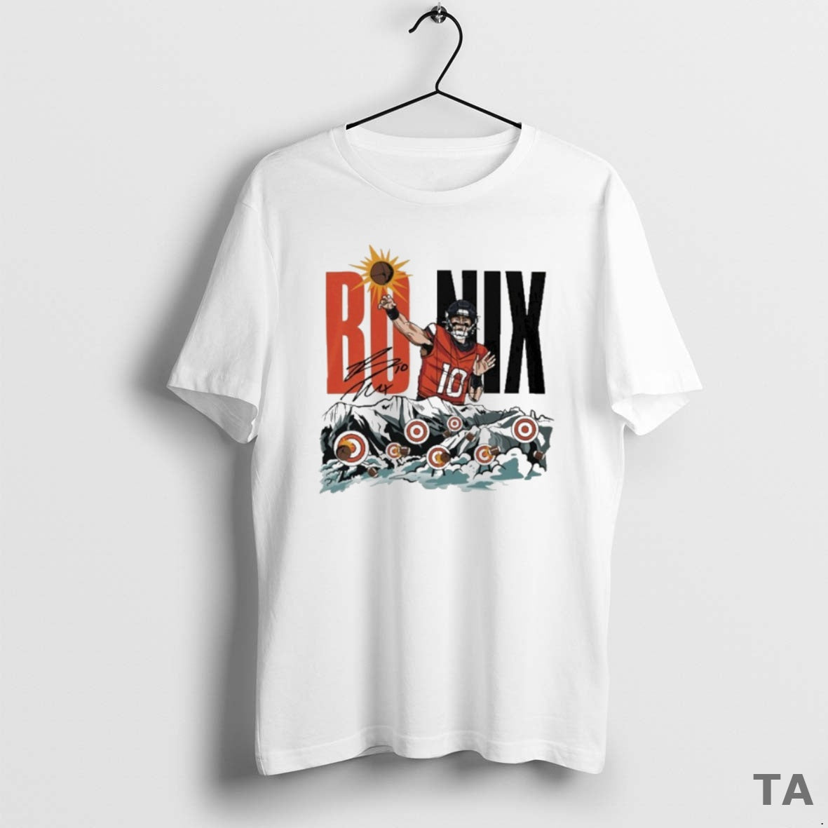 Top Bo Nix Target Practice T Shirt Sweater