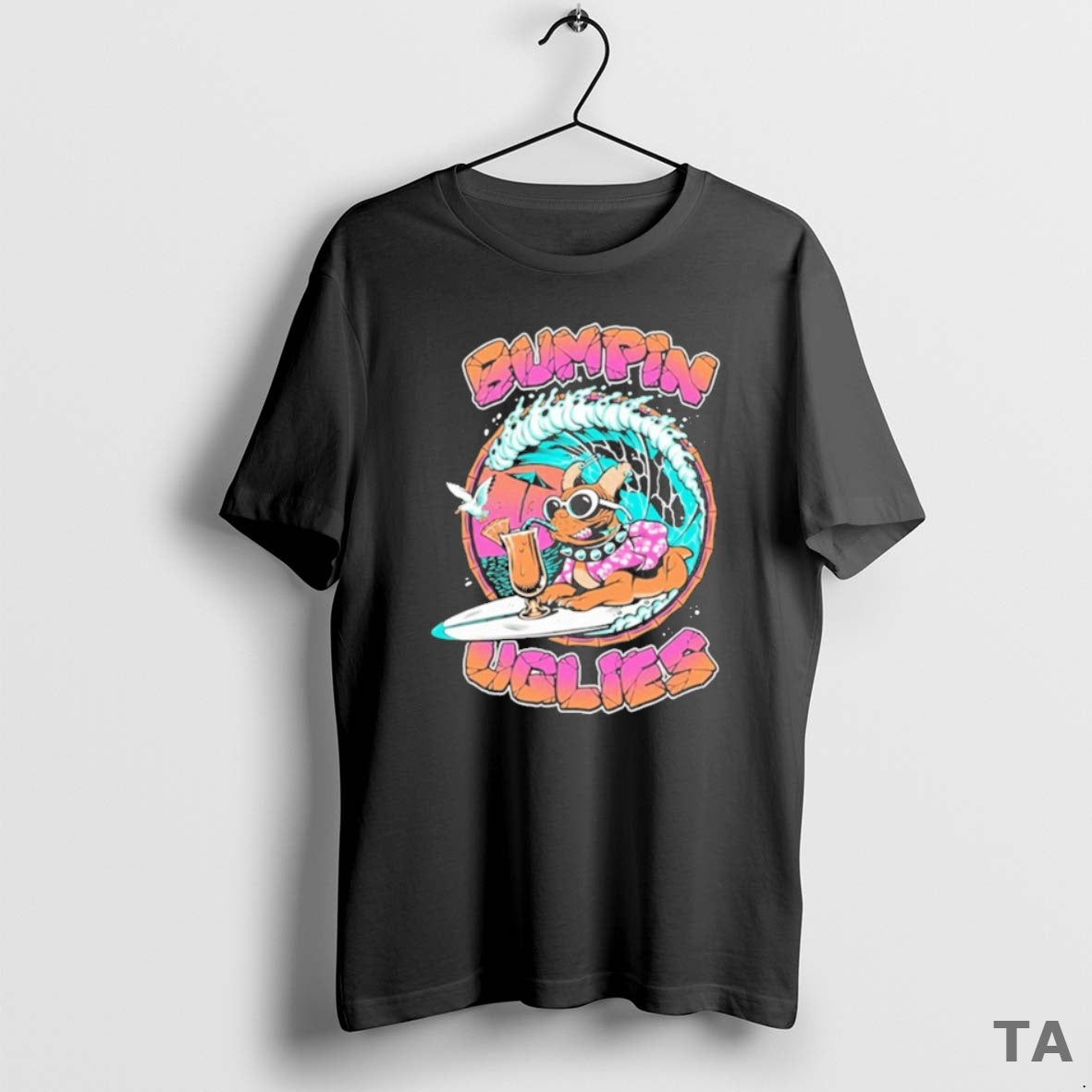 Top Bumpin Uglies Tour 2025 Pug Surfer T Shirt Sweater