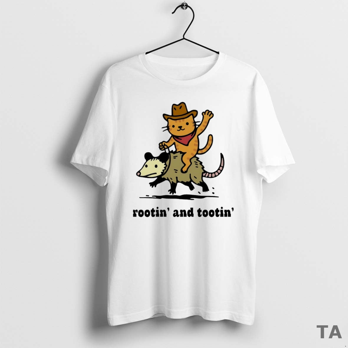 Top Cat Riding Opossum Rootin And Tootin Circle T Shirt Sweater