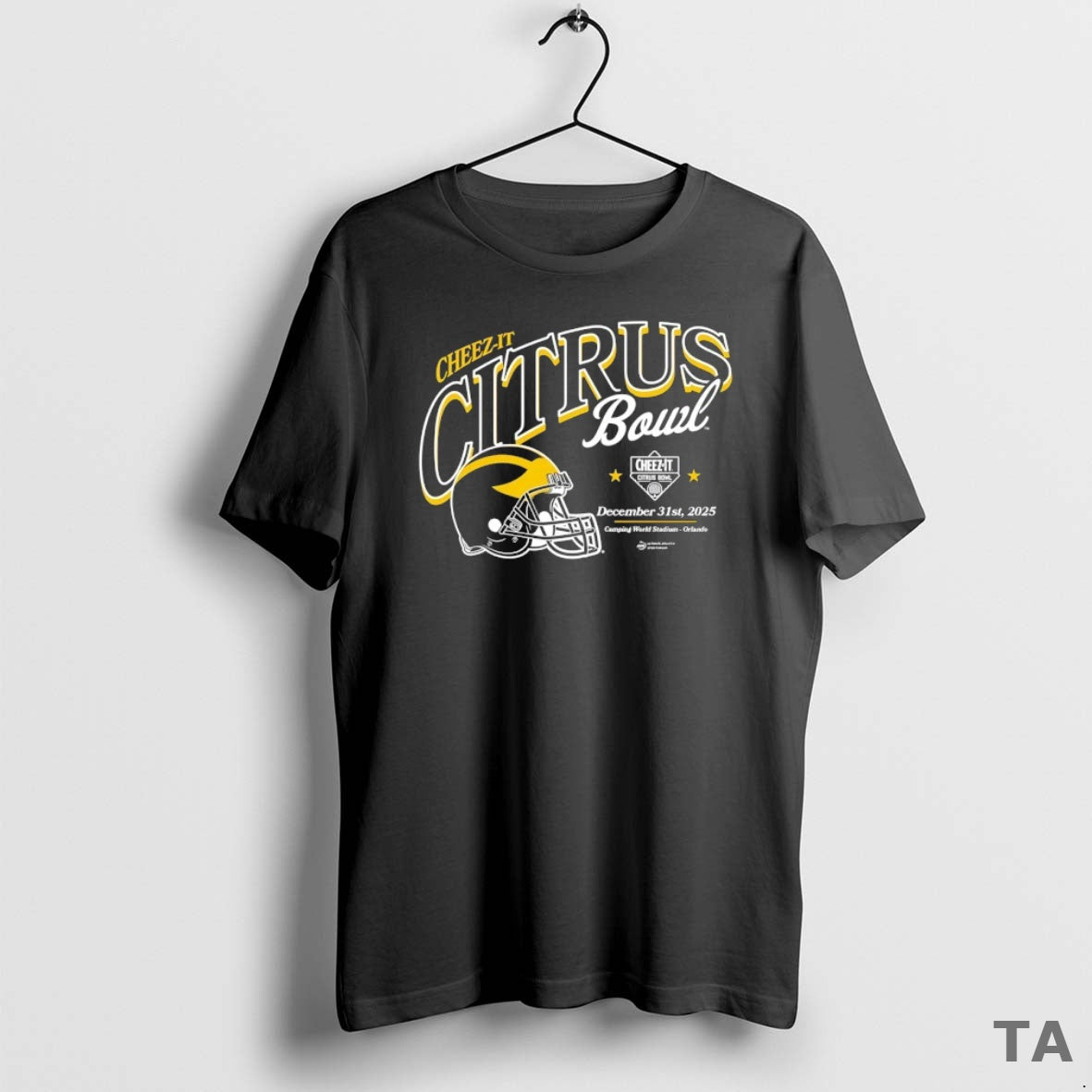 Top Cheez It Citrus Bowl 2025 Michigan Wolverines Football Helmet T Shirt Sweater