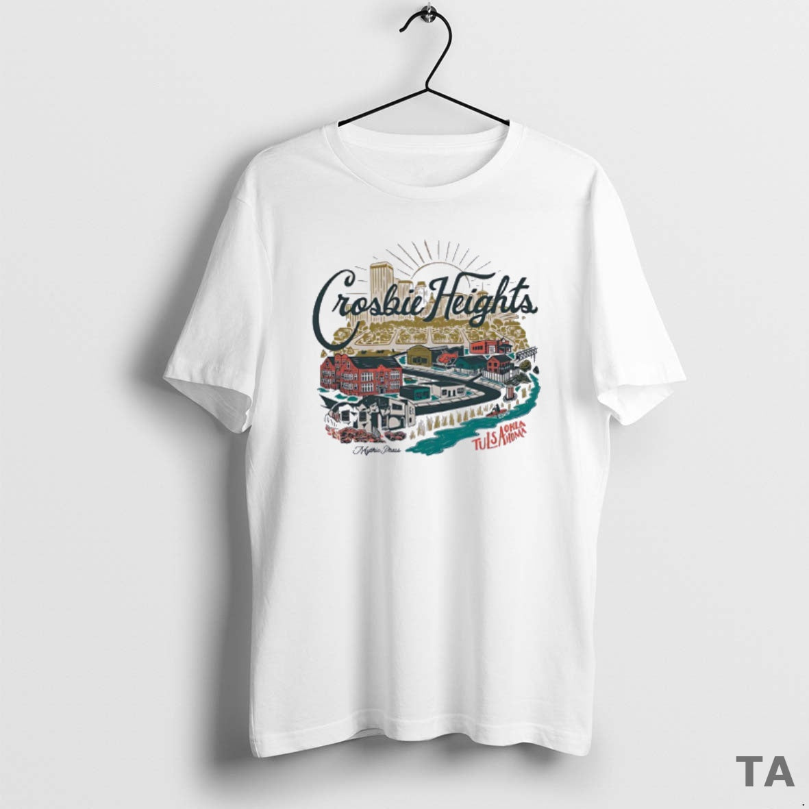 Top Crosbie Heights Tulsa Oklahoma Mythic Press T Shirt Sweater
