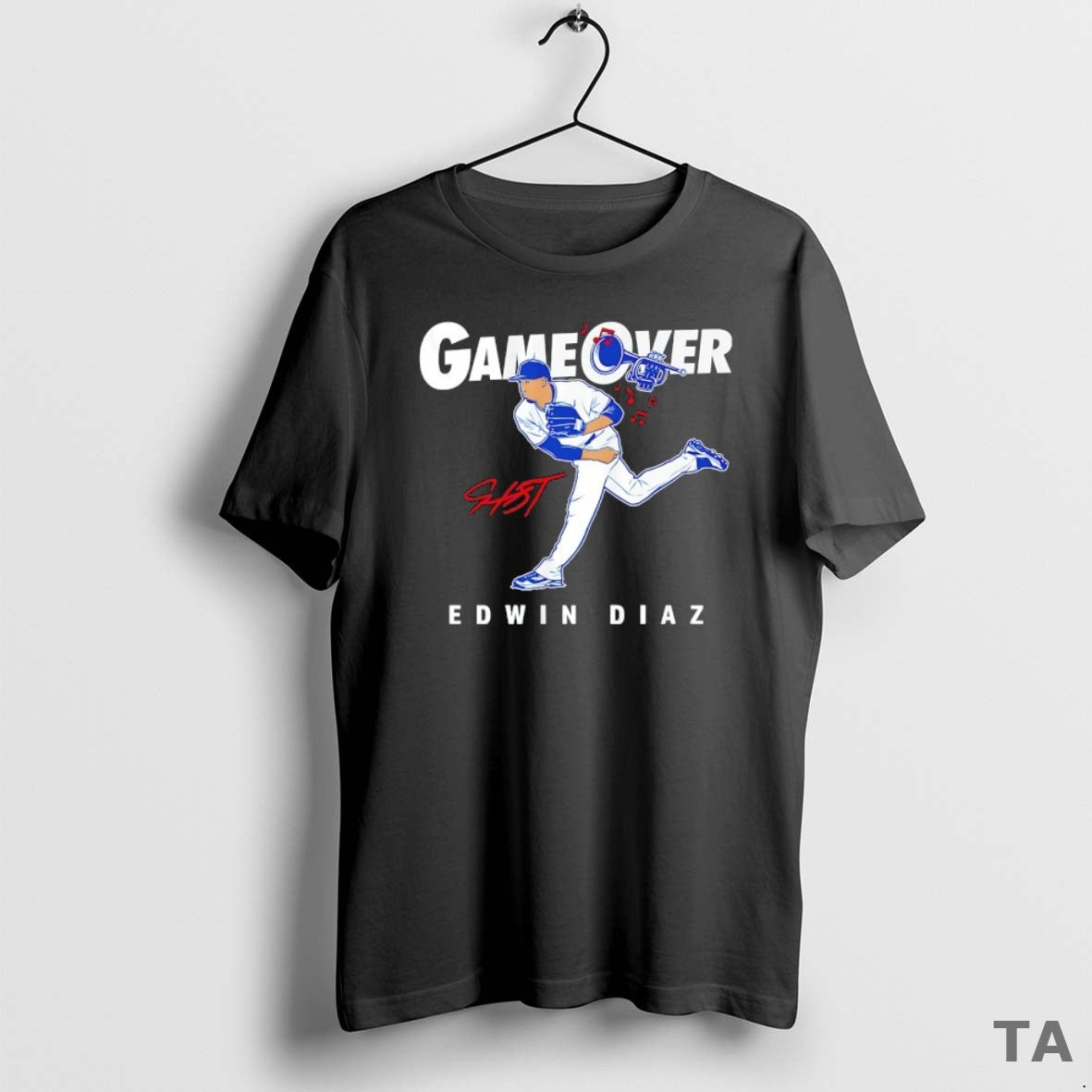 Top Game Over Edwin Diaz Los Angeles Dodgers Signature T Shirt Sweater