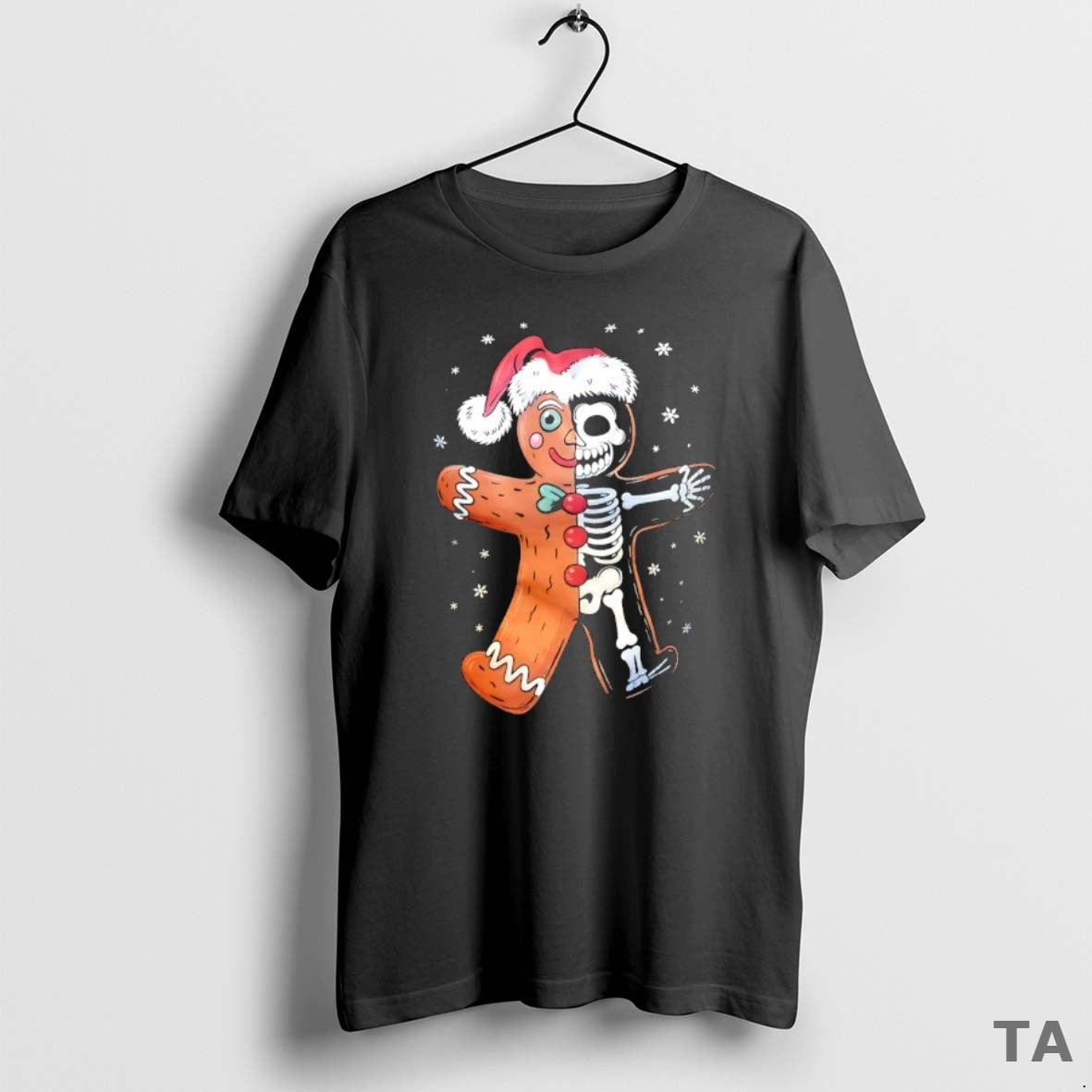 Top Gingerbread Skeleton Christmas T Shirt Sweater