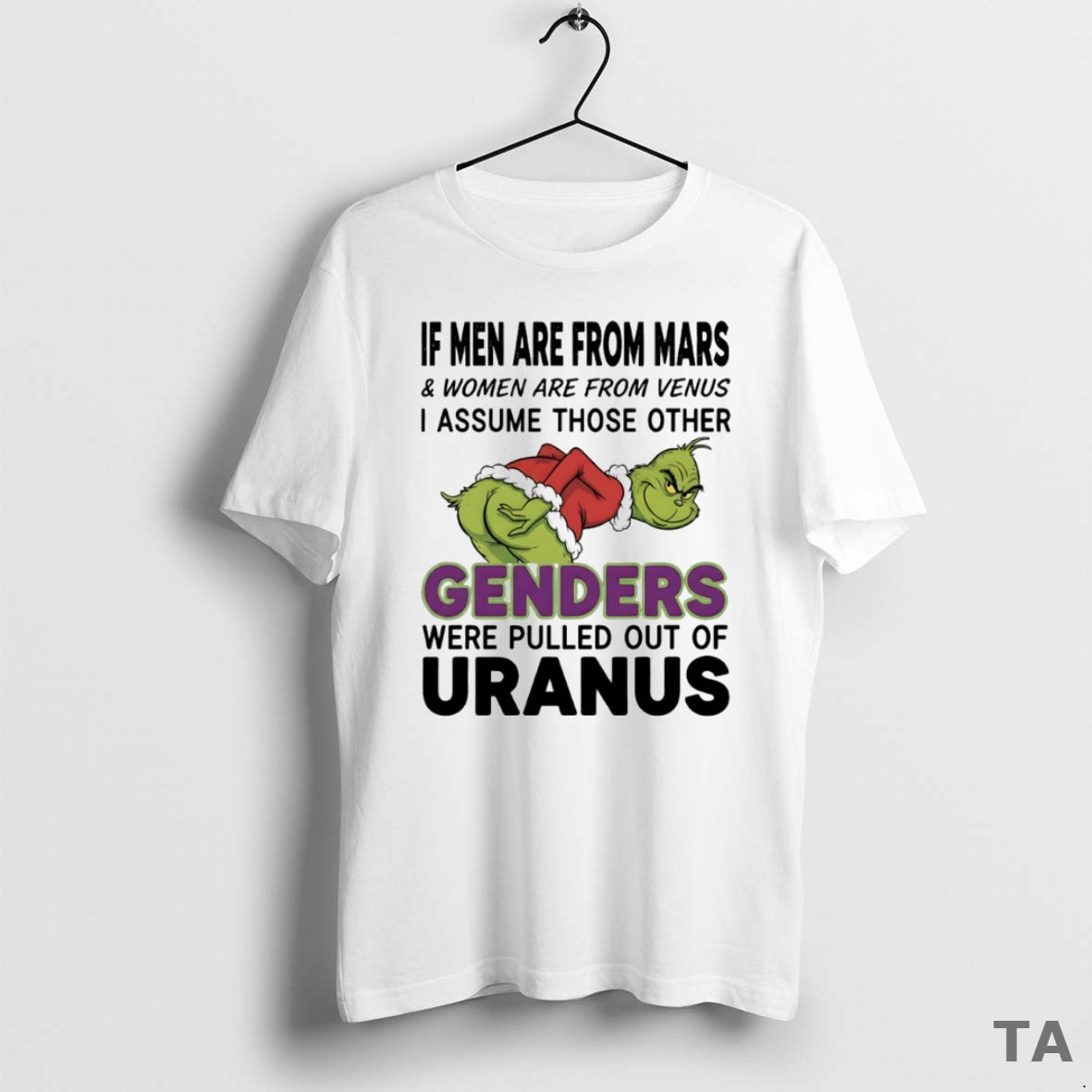 Top Grinch Ass Genders Were Pulled Out Of Uranus Circle T Shirt Sweater