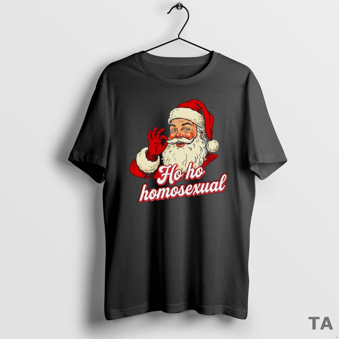 Top Ho Ho Homosexual Santa Claus Christmas T Shirt Sweater