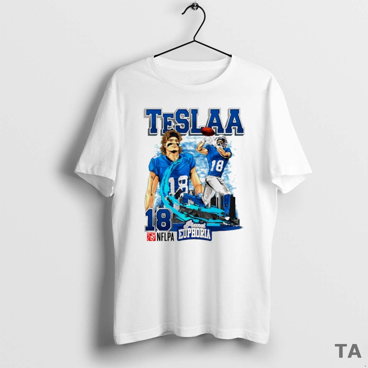 Top Isaac Teslaa 18 Detroit Lions Football Comic Circle