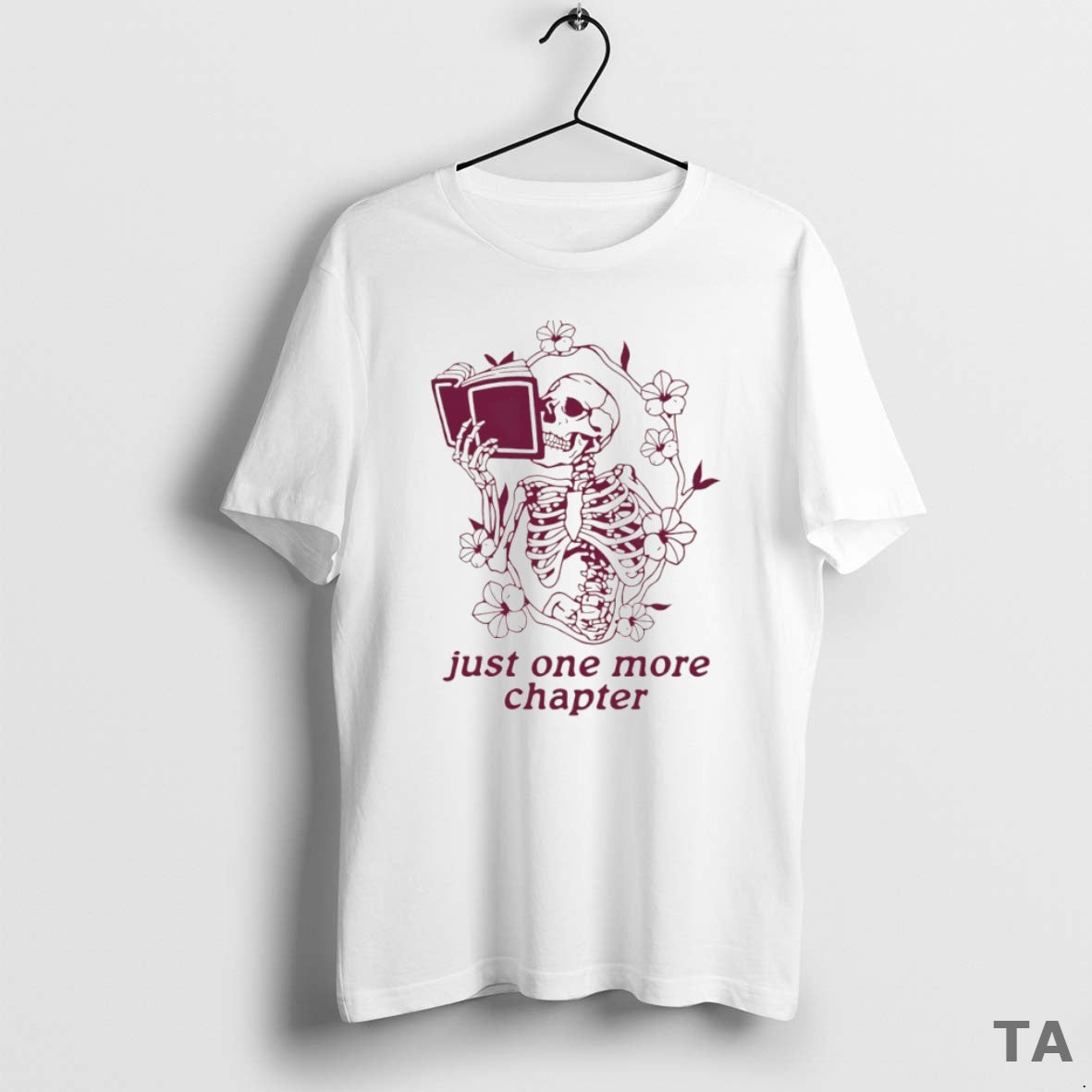 Top Just One More Chapter Skeleton Circle T Shirt Sweater