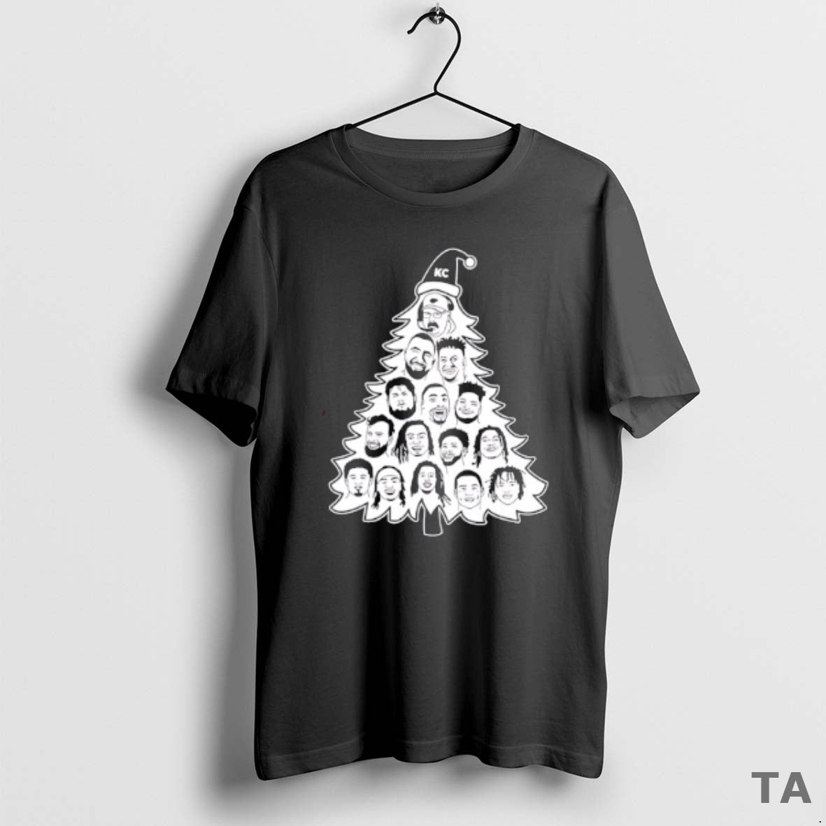 Top Kansas City Chiefs Football Players Shape Christmas Tree T Shirt Sweater